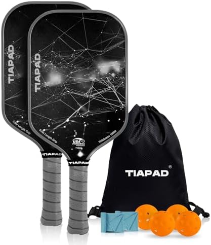 Pickleball  | Set di 2/4 Paddles da Pickleball, Approvati Usapa, Manico Lungo in Schiuma Molding 5.5″, Leggeri, Fibra di Vetro 16Mm, Superficie Testurizzata, Racchette da Pickleball Allungate 2 Pezzi per Principianti Pickleball Pickleball